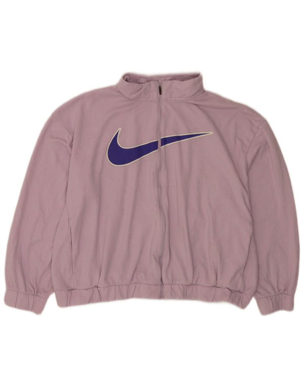 Giacca da tuta oversize con grafica Nike Dri Fit da donna UK 18 XL Viola