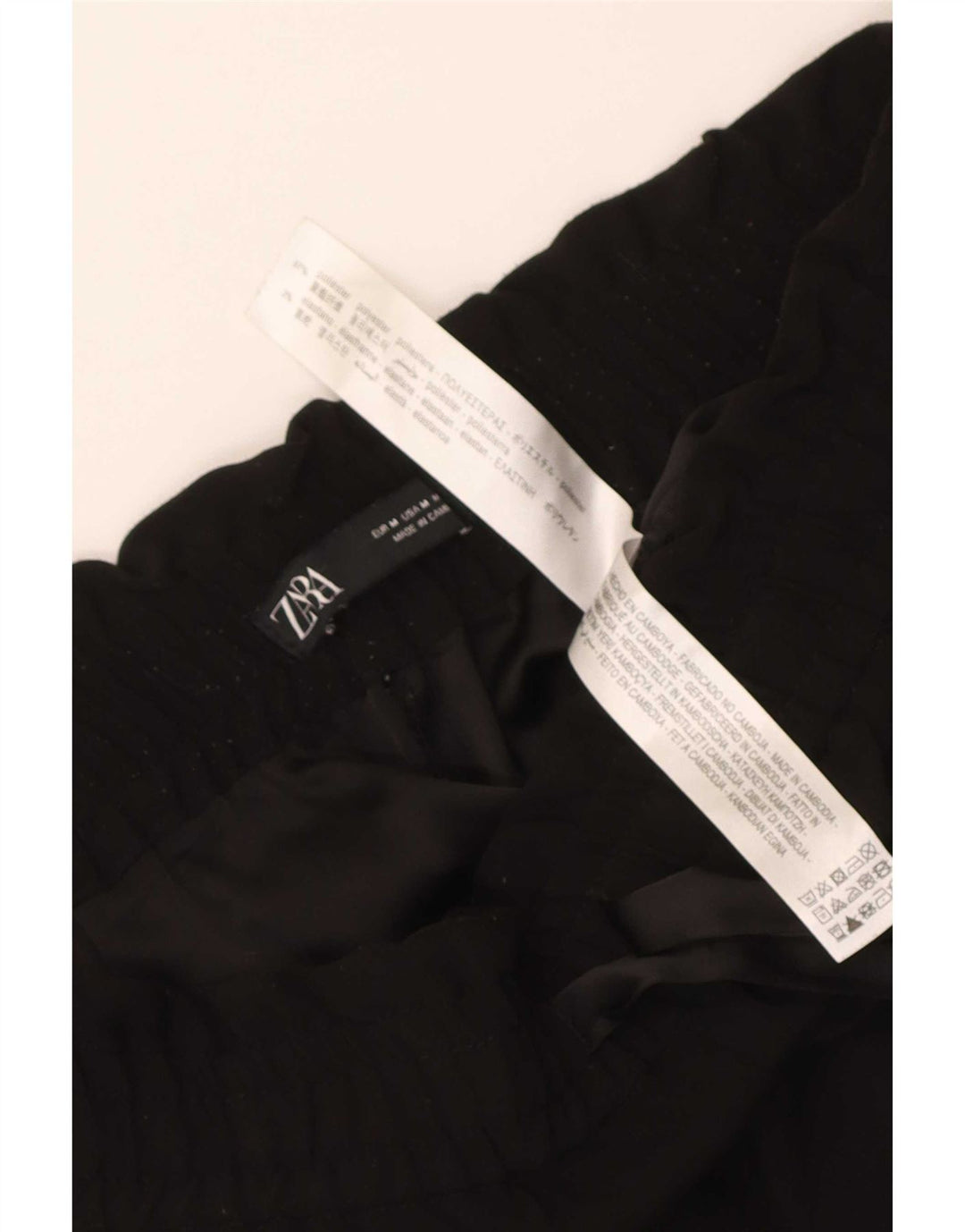Pantaloni corti affusolati da donna Zara medi W28 L25 poliestere nero
