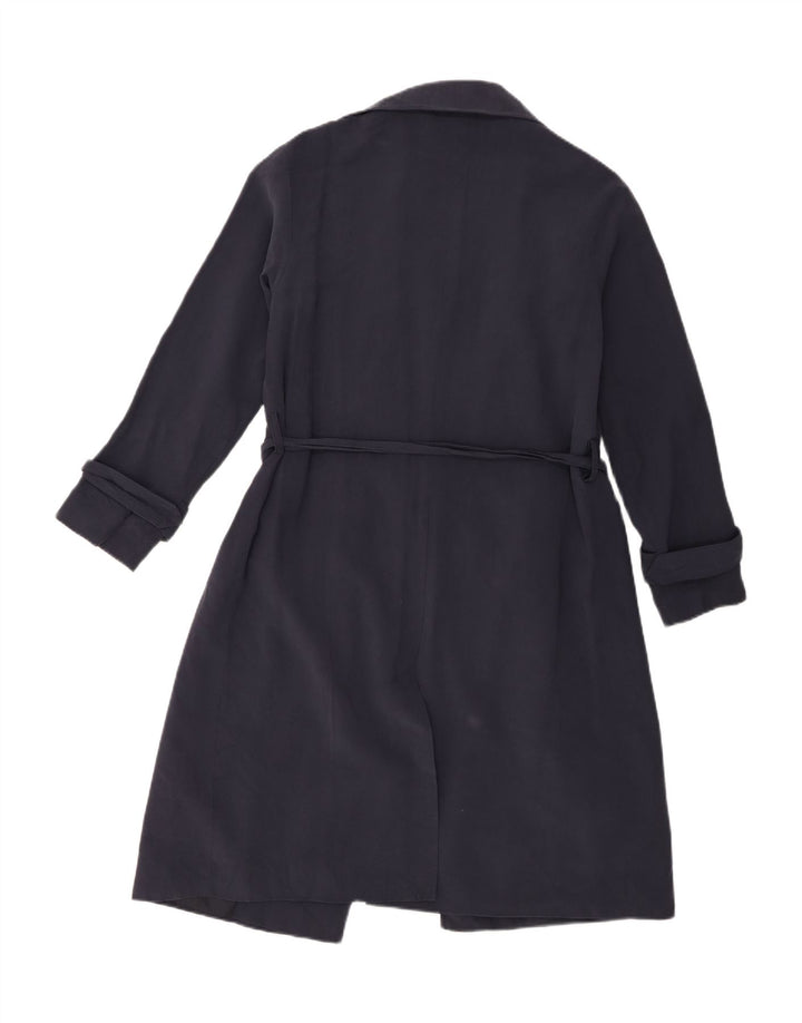 Trench da donna Oasis UK 6 XS in viscosa blu navy