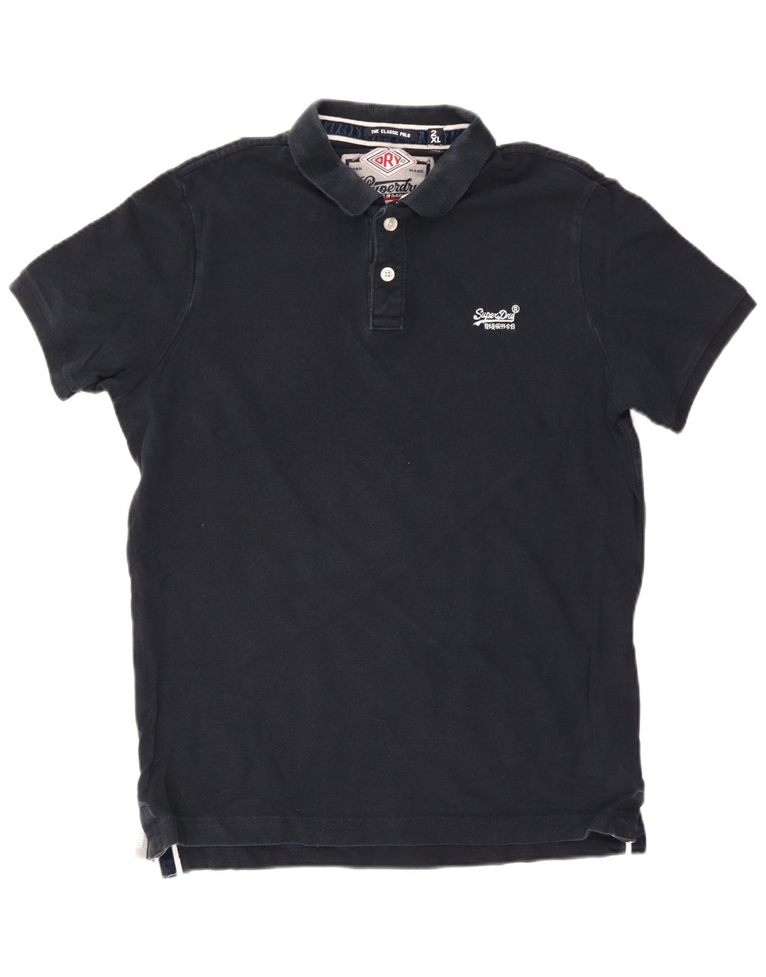 Polo da uomo Superdry 2XL in cotone blu navy