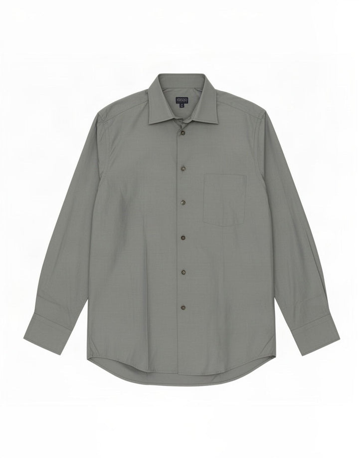 Camicia da uomo Kenzo taglia 40 15 1/2 cotone blu medio