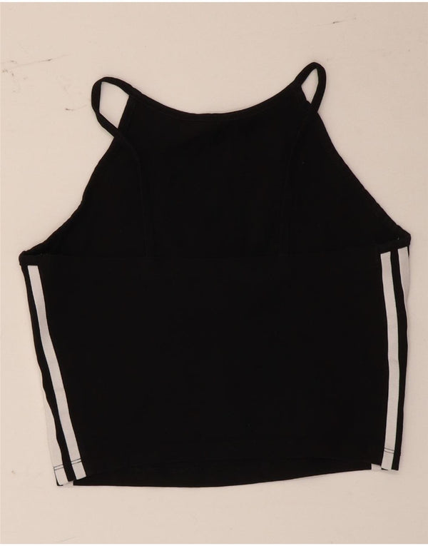 Top corto da donna Adidas UK 10 piccolo cotone nero