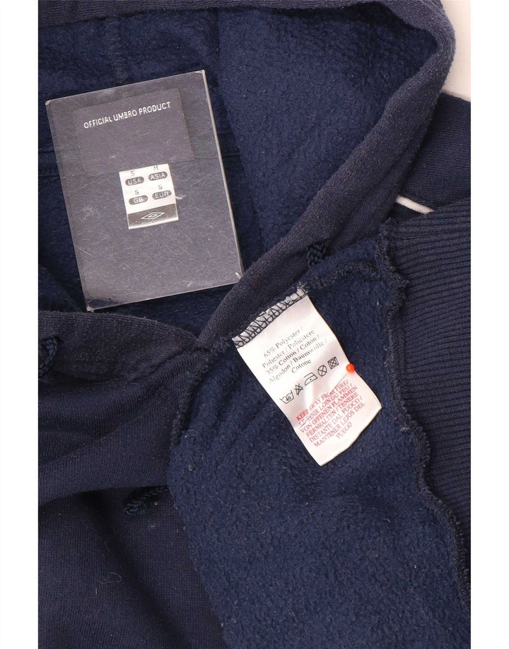Felpa con cappuccio da uomo Umbro piccola in poliestere blu navy