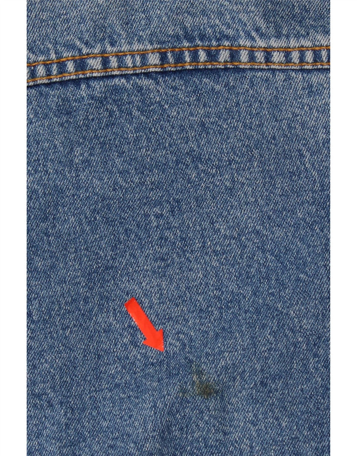 Giacca di jeans vintage da uomo UK 36 piccolo cotone blu