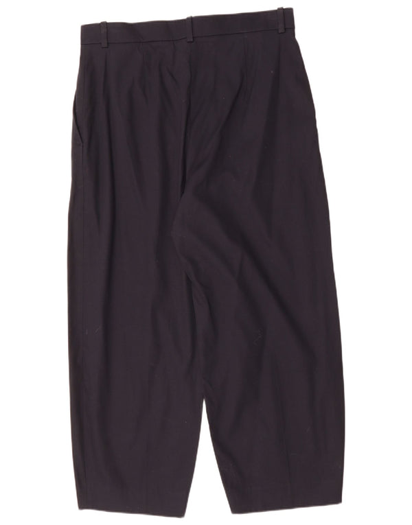 Pantaloni corti da donna a vita alta e gamba larga Cos EU 44 XL W34 L27 Blu navy