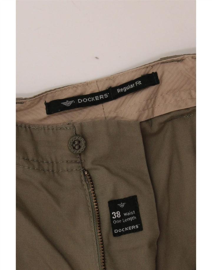 DOCKERS Pantaloncini cargo da uomo vestibilità regolare W38 XL Cachi