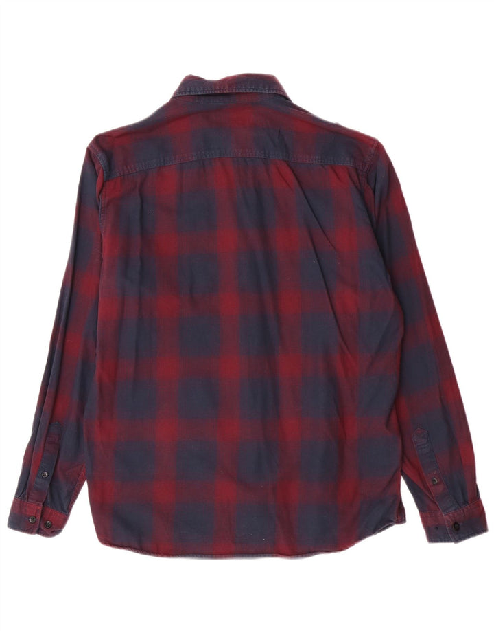 Camicia da uomo in flanella Jack & Jones grande in cotone scozzese blu navy