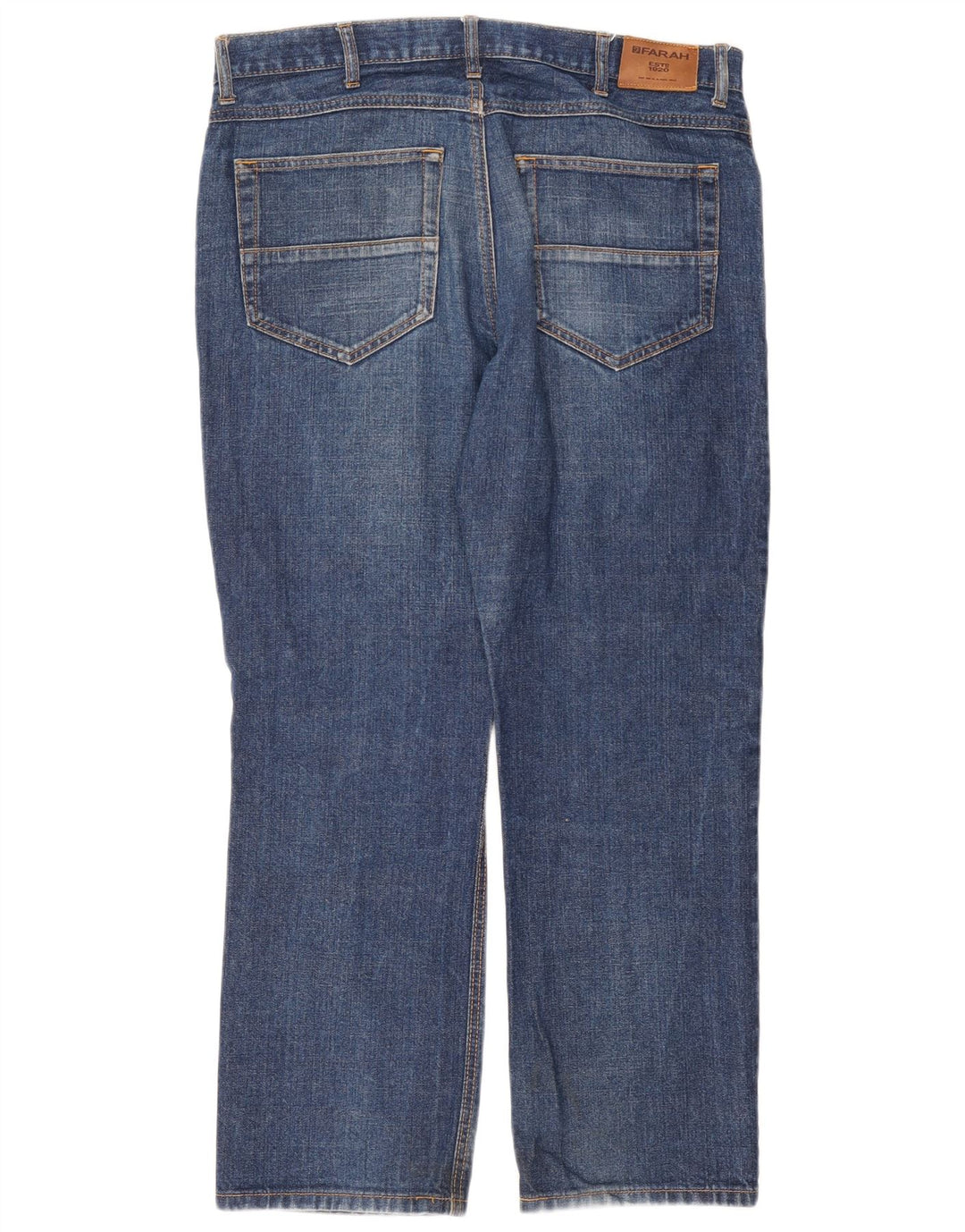 Jeans dritti da uomo Farah W36 L30 cotone blu