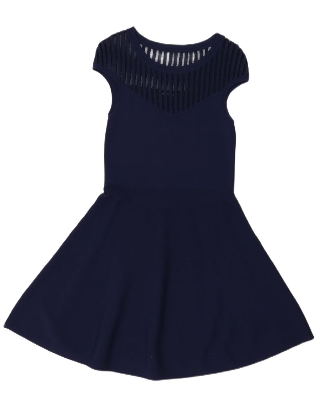 FRENCH CONNECTION Abito da donna a trapezio UK 12 Viscosa medio blu navy
