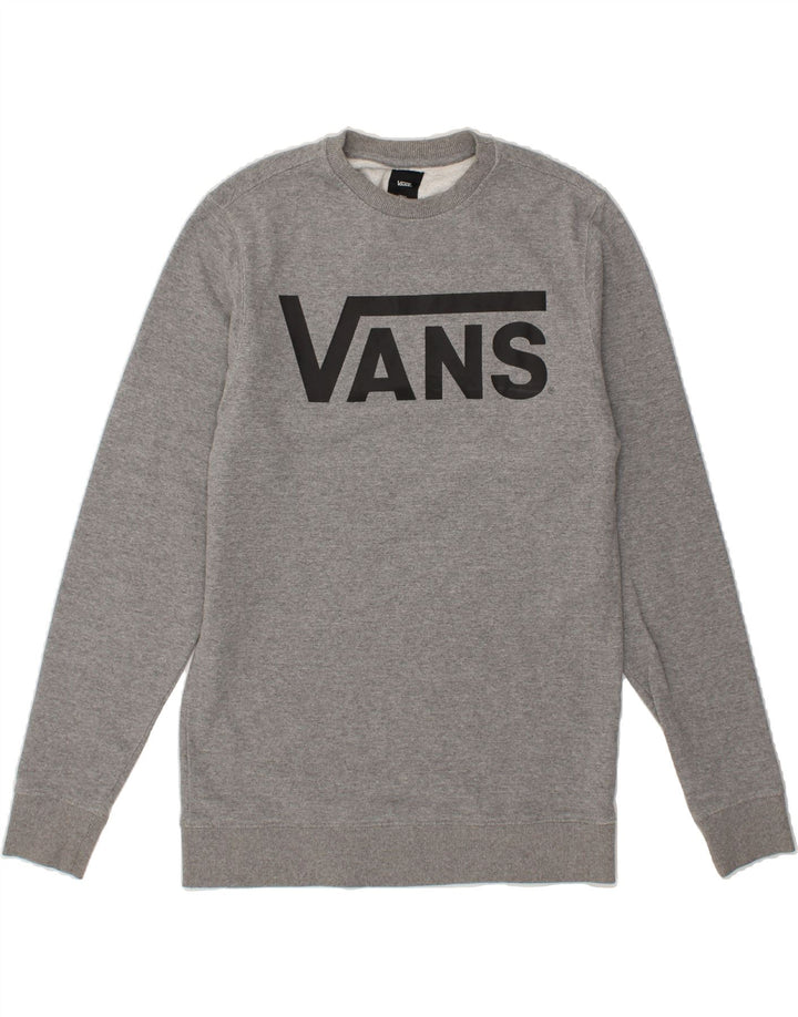 VANS Mens Graphic Sweatshirt Jumper Small Grey Cotton Vintage Vans and Second-Hand Vans from Messina Hembry 