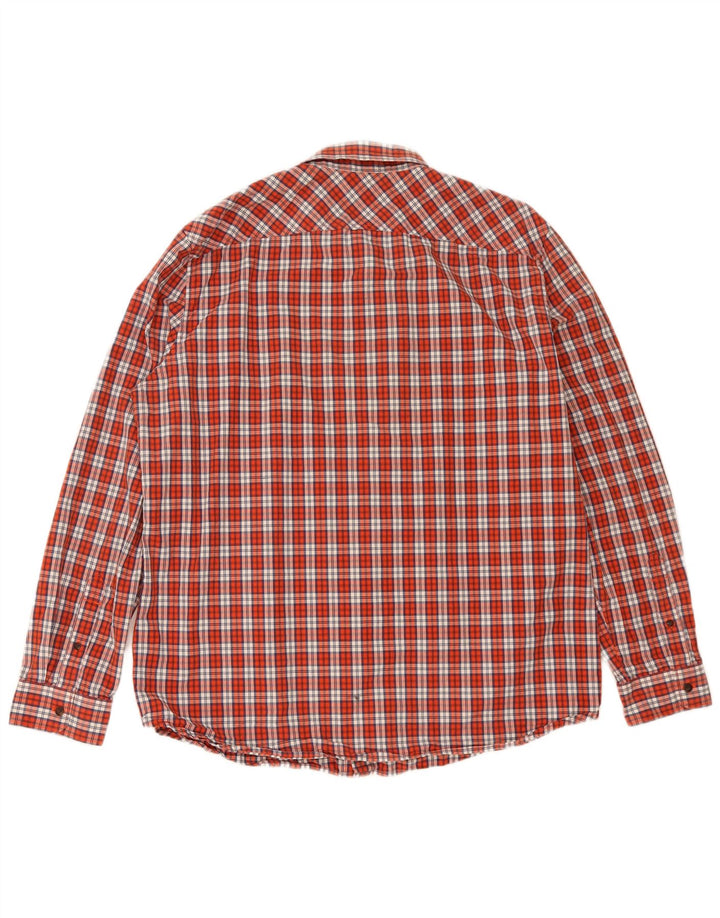Camicia Timberland da uomo slim fit 2XL in cotone a quadri rossi