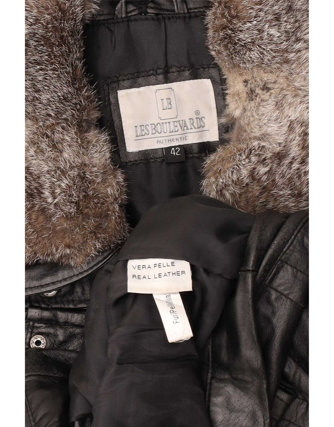 Giacca in Pelle Donna Lesboulevards IT 42 Media Pelle Nera