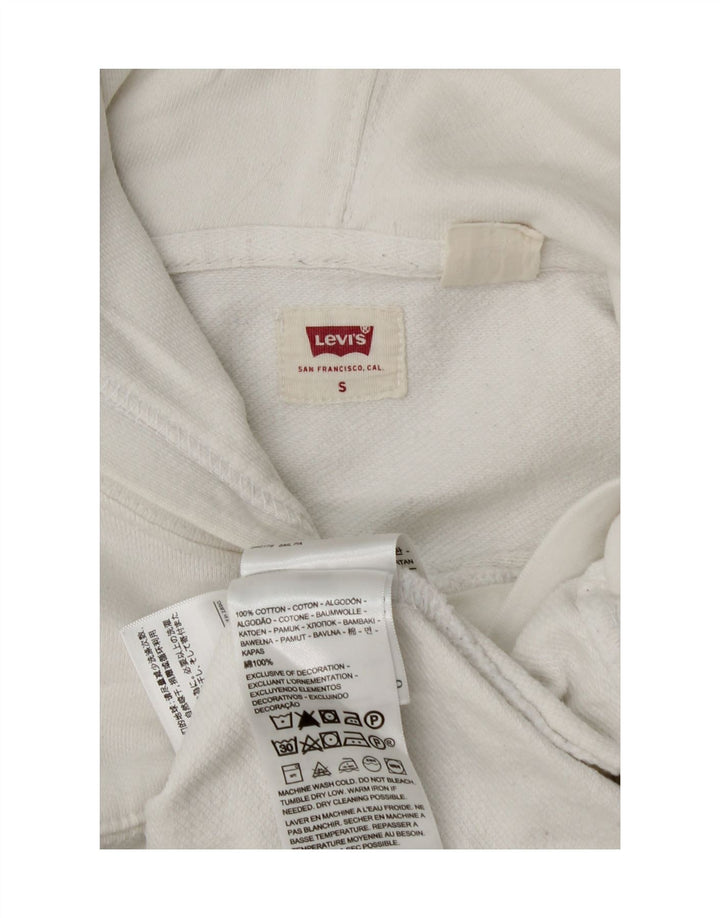 Maglione con cappuccio grafico da uomo Levi's piccolo in cotone bianco