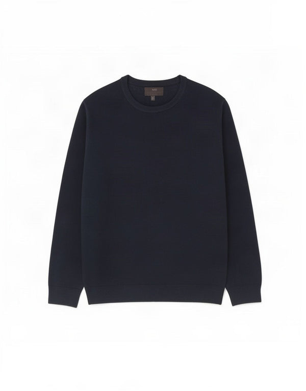 Maglione maglione girocollo da uomo Marks & Spencer grande blu navy in cashmere
