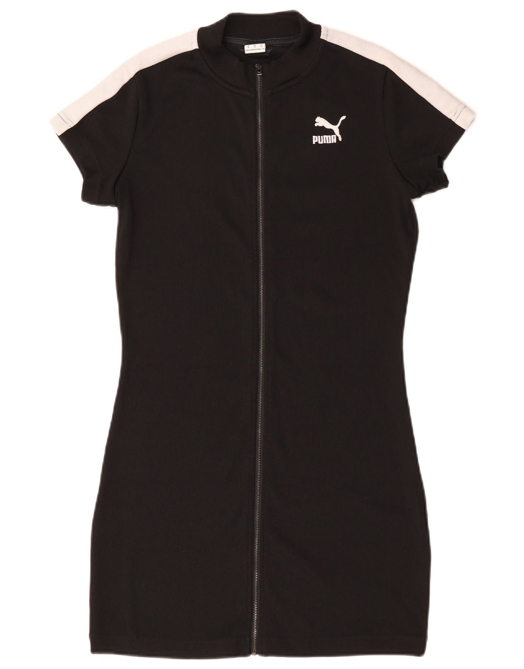 Abito aderente da donna con zip intera Puma UK 12 Medium Black Colourblock