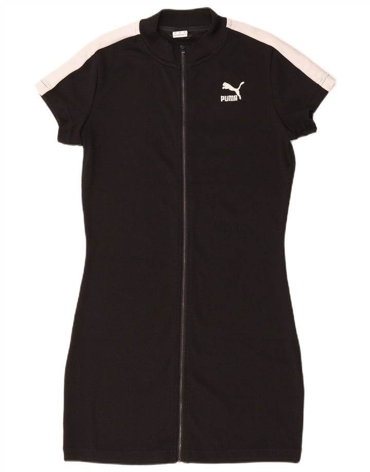 Abito aderente da donna con zip intera Puma UK 12 Medium Black Colourblock