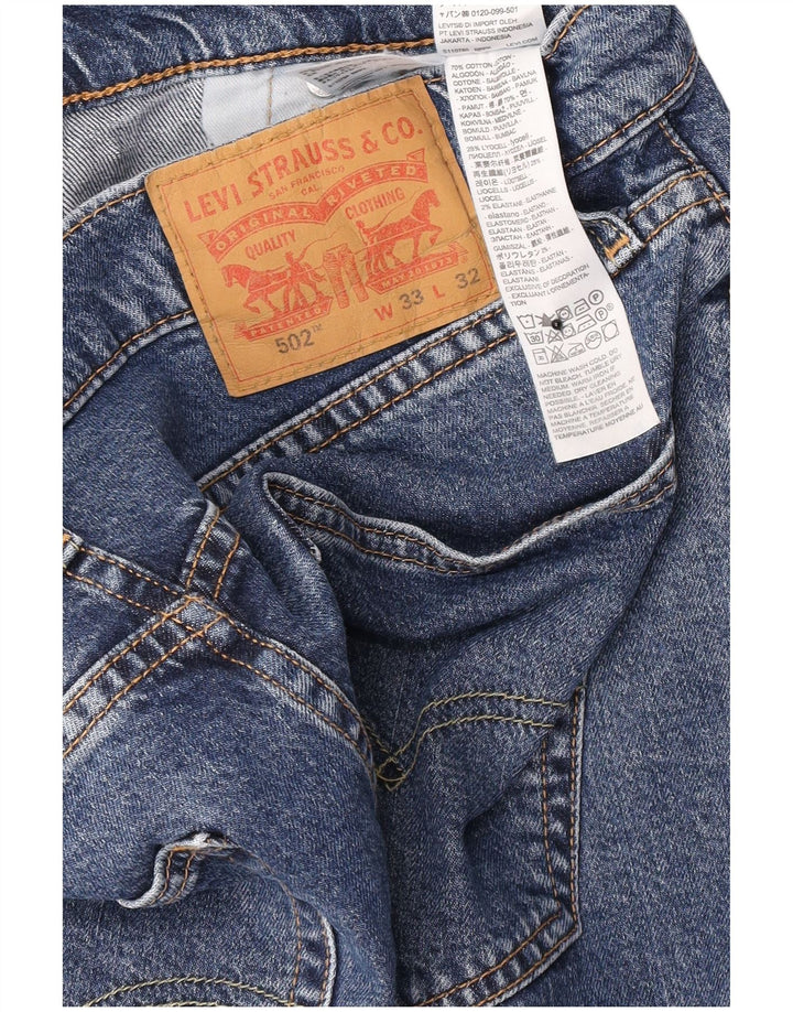 Levi's Uomo 502 Jeans affusolati W33 L29 Cotone blu
