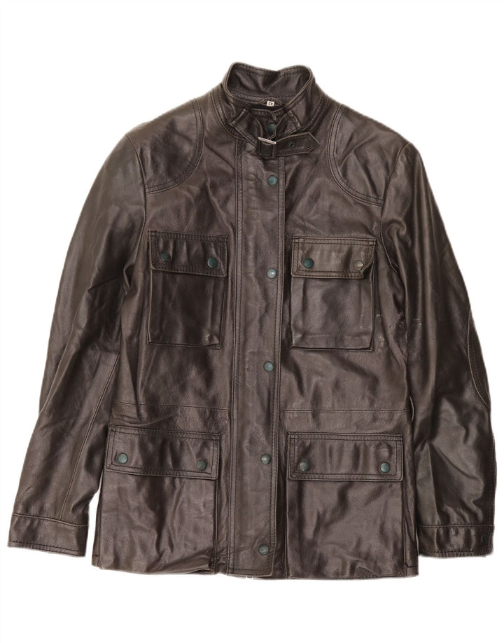 Giacca in Pelle Donna Suprema IT 42 Media Pelle Nera