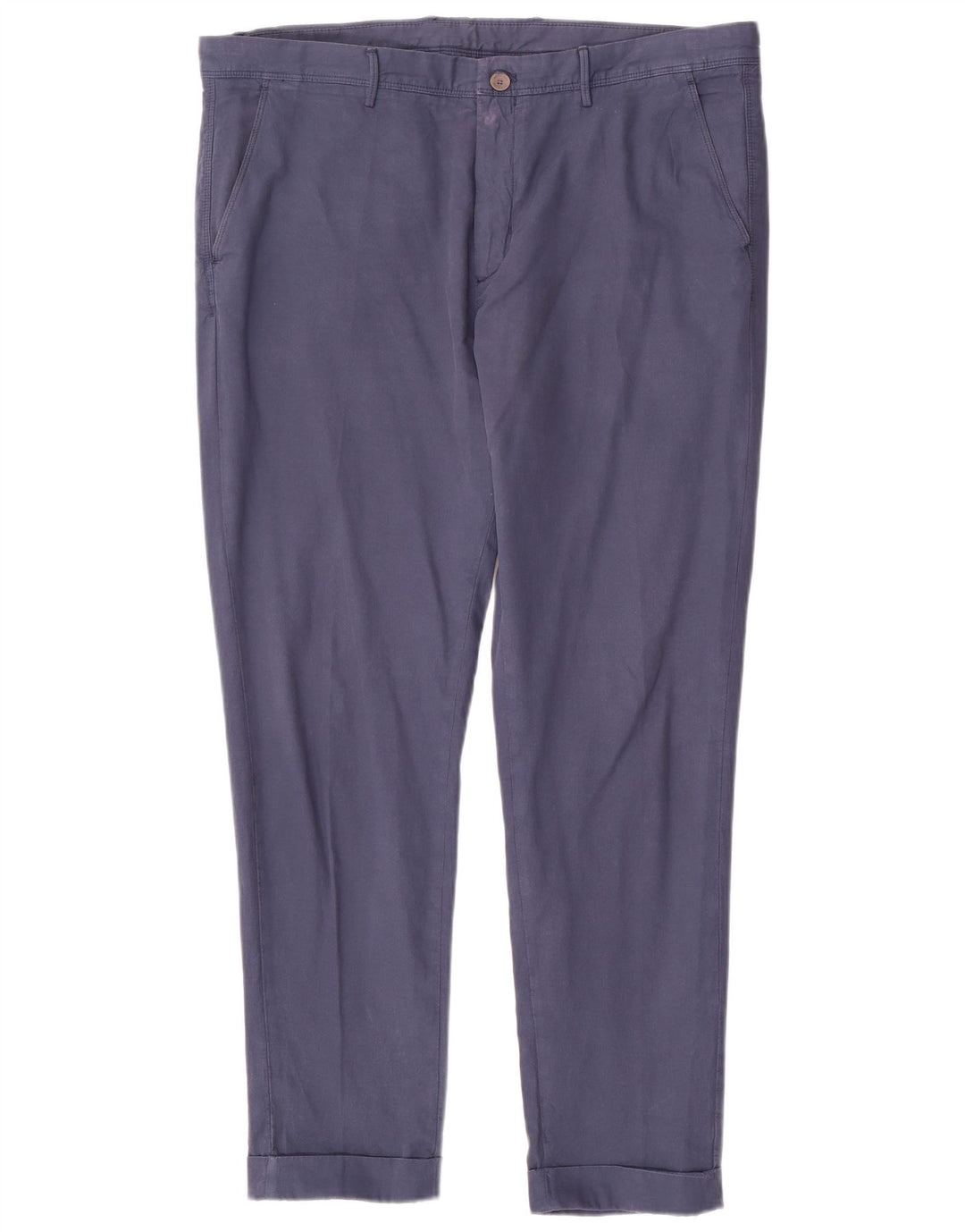 MASSIMO DUTTI Pantaloni chino affusolati da uomo EU 48 XL W38 L30 Blu navy