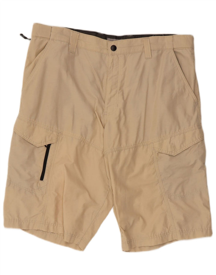 Pantaloncini cargo da uomo Marks & Spencer W36 grandi in cotone beige