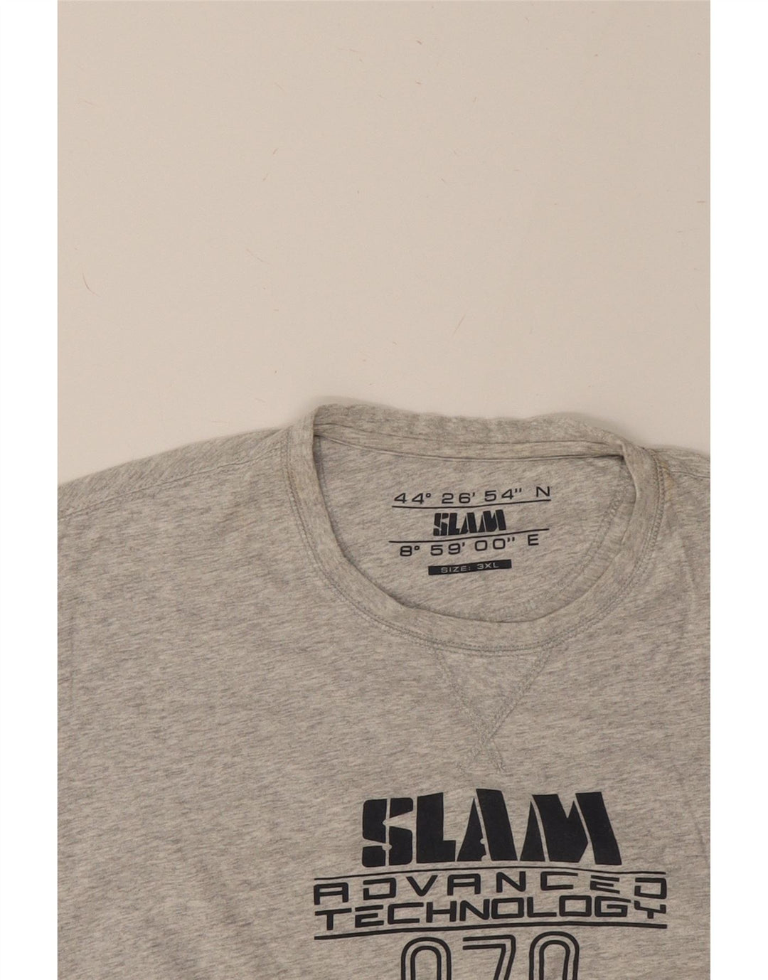SLAM Womens Graphic Top Long Sleeve UK 22 3XL Grey Cotton Vintage Slam and Second-Hand Slam from Messina Hembry 