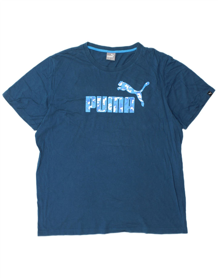 Maglietta grafica da uomo PUMA Top 2XL Blu navy