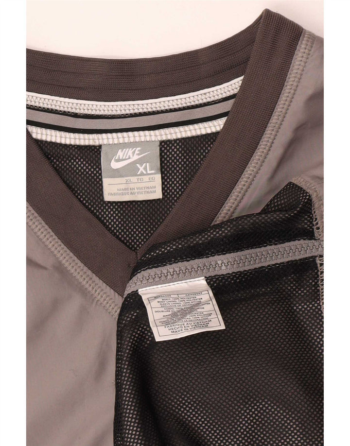 Top della tuta pullover da uomo Nike XL poliestere grigio