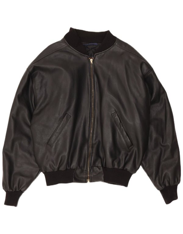 Vintage Mens Leather Jacket UK 42 XL Black