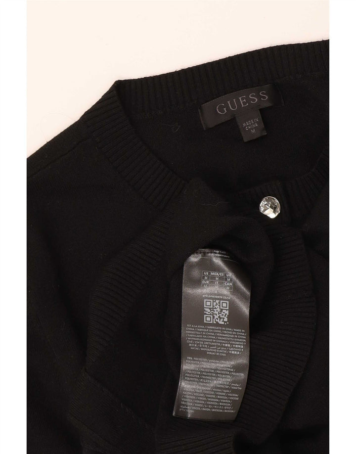 Maglione cardigan corto da donna Guess UK 12 poliestere nero medio