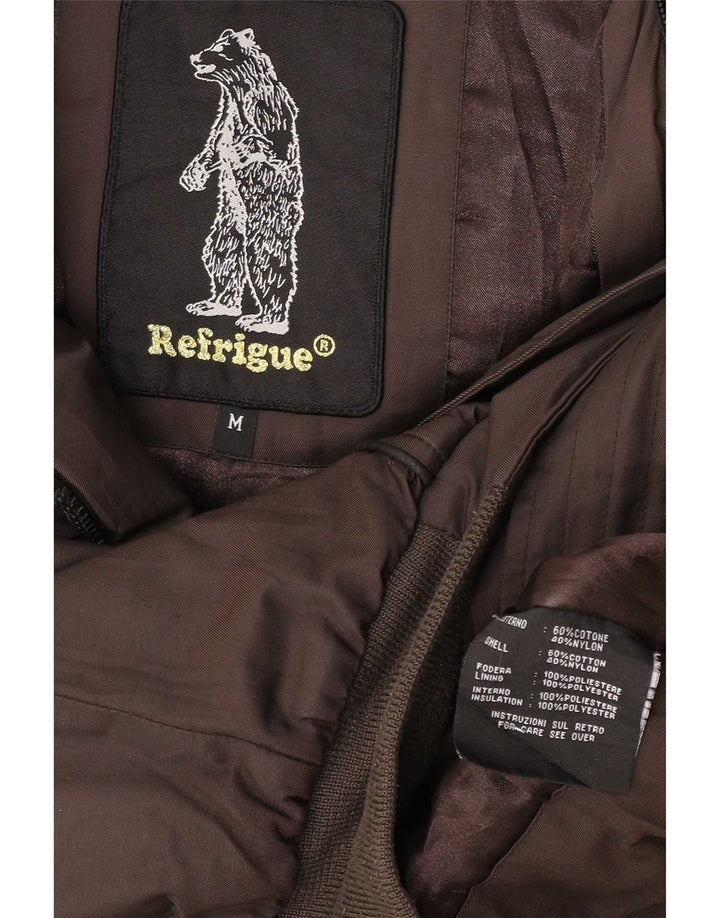 Giubbotto bomber corto da donna Refrigue UK 12 cotone marrone medio