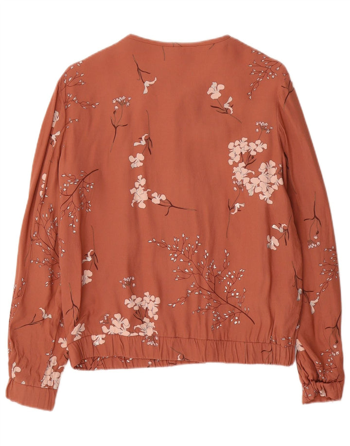 Giubbotto bomber da donna Massimo Dutti UK 12 Viscosa floreale rosa medio