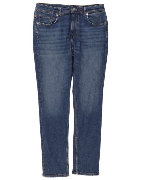 Jeans slim da uomo Zara EU 44 Large W34 L30 Blu