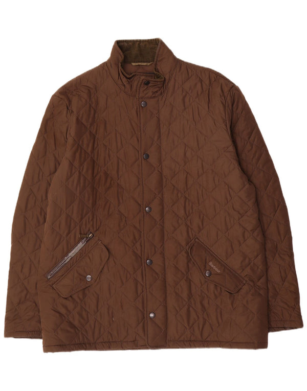 BARBOUR Giacca trapuntata da uomo UK 42 XL Poliestere marrone