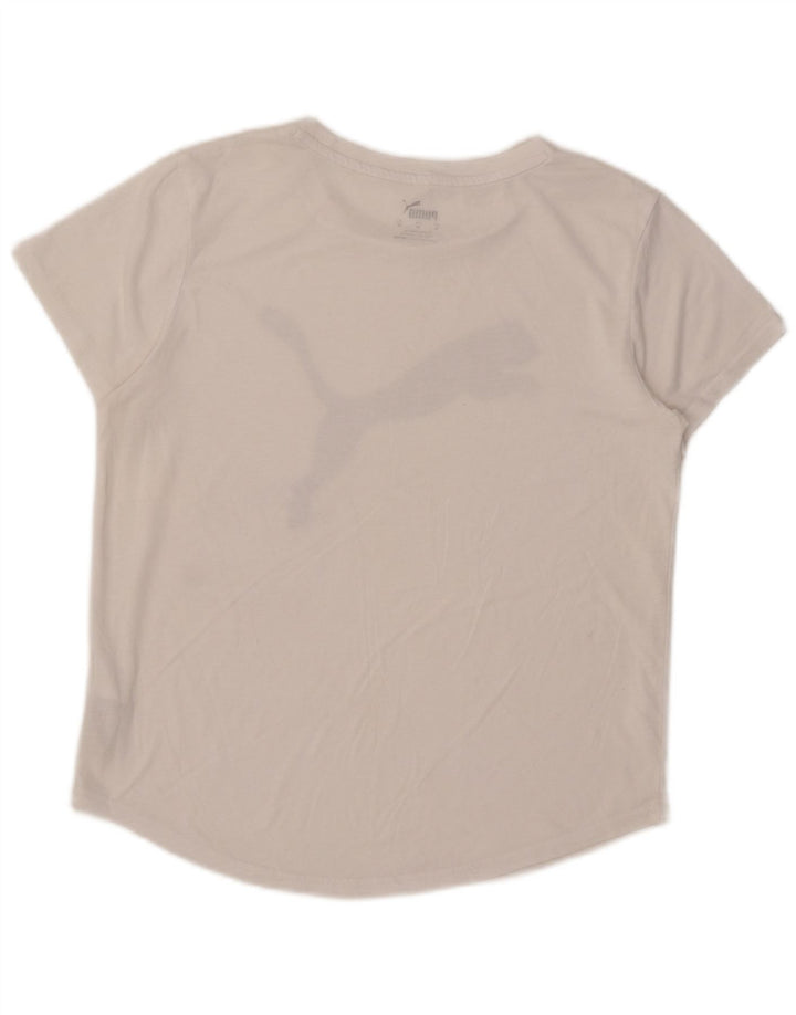 T-shirt grafica da donna PUMA Top UK 14 poliestere bianco medio