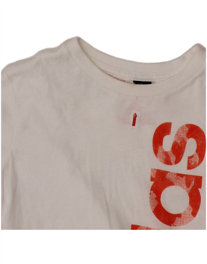 T-shirt grafica ADIDAS per ragazzi, 5-6 anni, bianca