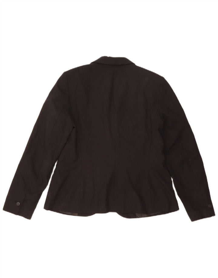 Giacca blazer a 1 bottone ZARA da donna EU 42 grande poliestere nero