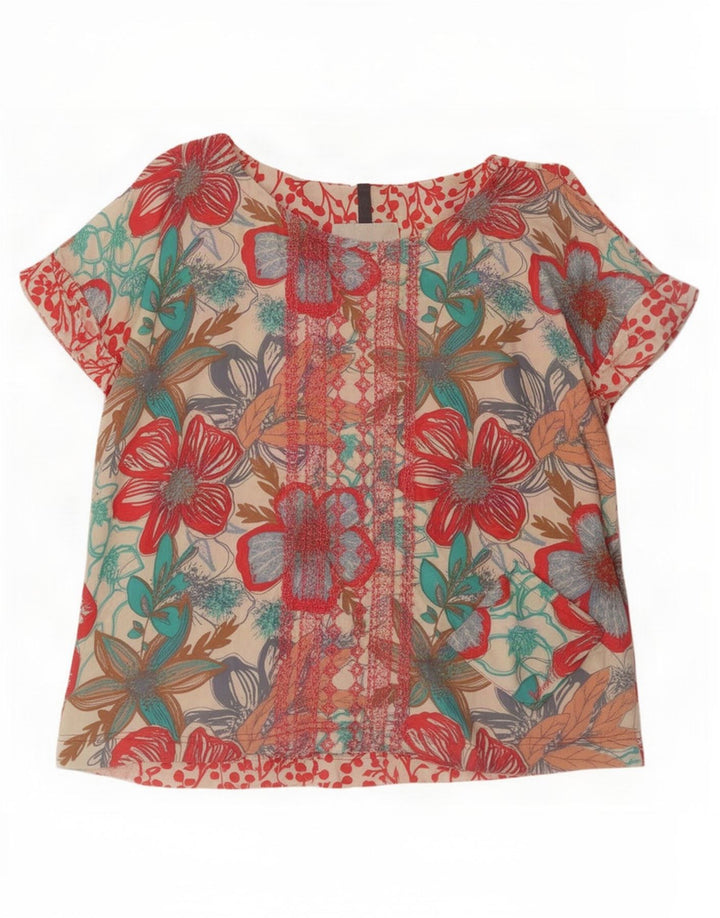 Camicetta oversize da donna Weird Fish Top UK 12 Medio floreale multicolore