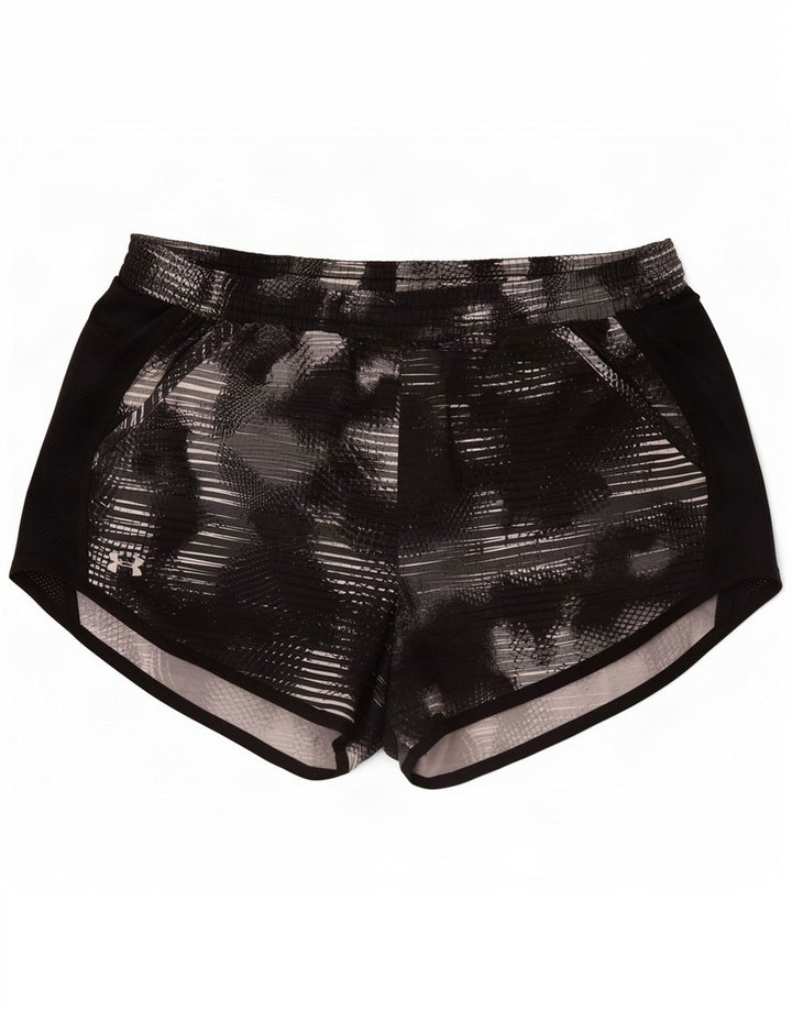 Pantaloncini sportivi Under Armour da donna con motivo astratto UK 10 piccoli neri