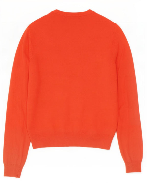 Maglione cardigan da donna Marks & Spencer UK 10 piccolo arancione