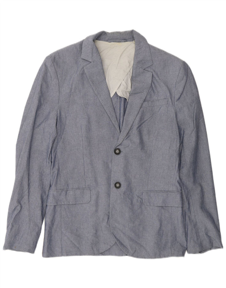 Giacca blazer a 2 bottoni da uomo Jack Wills UK 38 Cotone blu medio