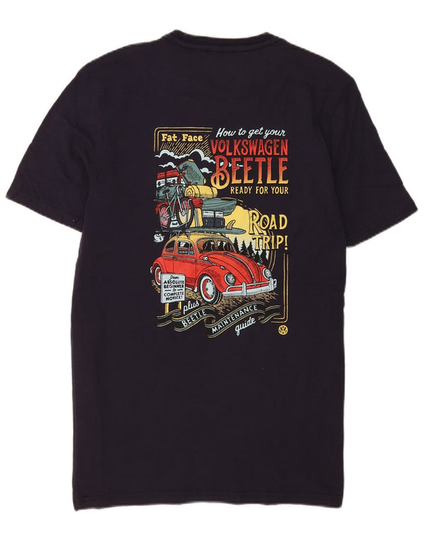 T-shirt grafica da uomo Fat Face Top in cotone blu navy medio
