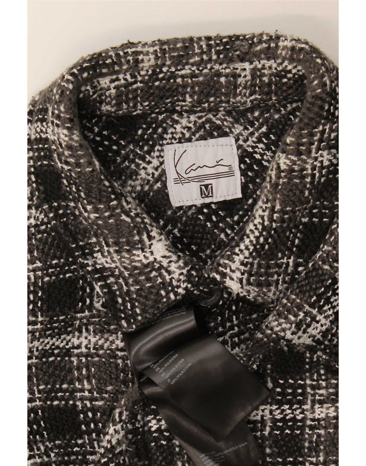 Karl Kani Camicia da uomo in flanella Poliestere medio a quadri nero