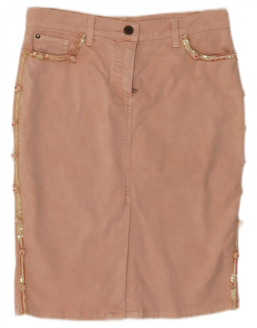 Gonna Denim Donna Blumarine IT 42 Media W30 Cotone Rosa