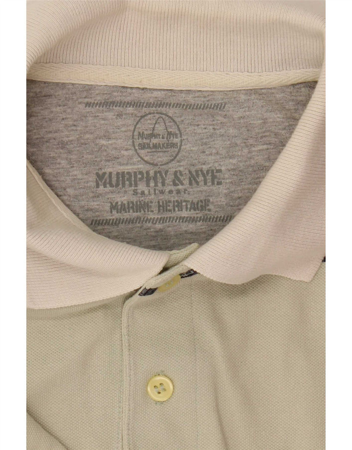 Polo da uomo Murphy & Nye 2XL cotone a righe beige