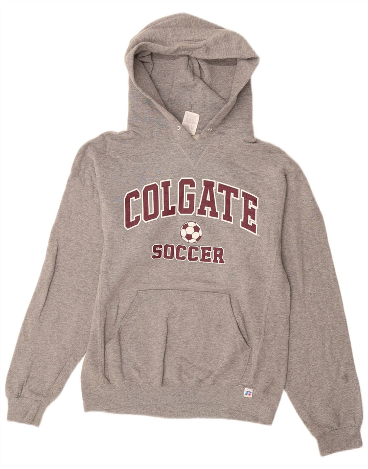 RUSSELL ATHLETIC Felpa con cappuccio grafica da uomo piccola grigia in poliammide