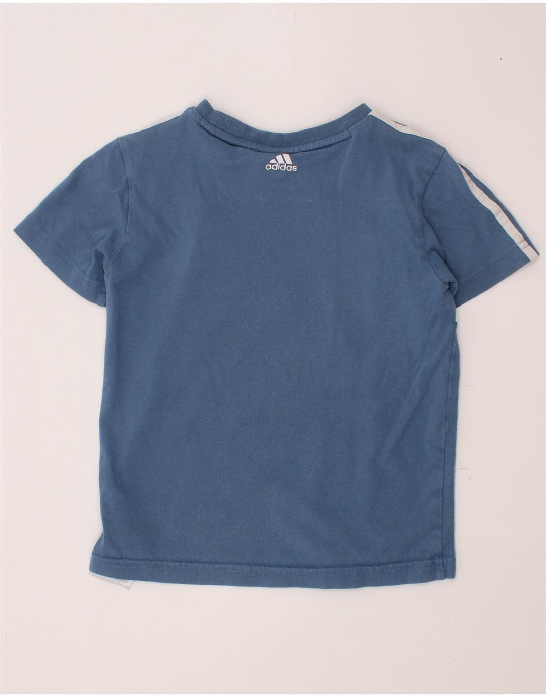 Completo ADIDAS da 2 pezzi con grafica per ragazzi, 3-4 anni, in cotone color block blu