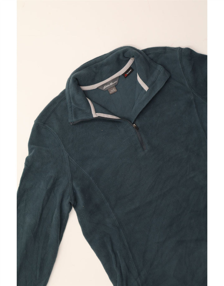 EDDIE BAUER Womens Zip Neck Fleece Jumper UK 10 Small Grey Polyester Vintage Eddie Bauer and Second-Hand Eddie Bauer from Messina Hembry 