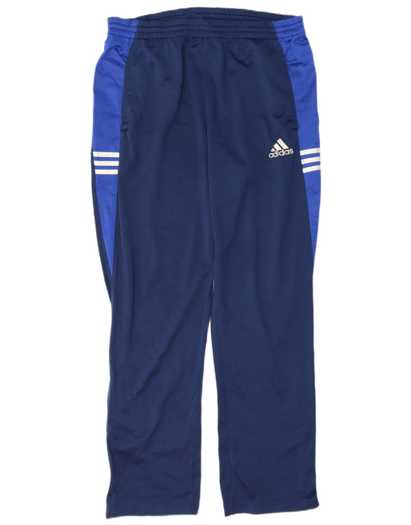 Pantaloni da tuta da uomo Adidas Large in poliestere color block blu navy