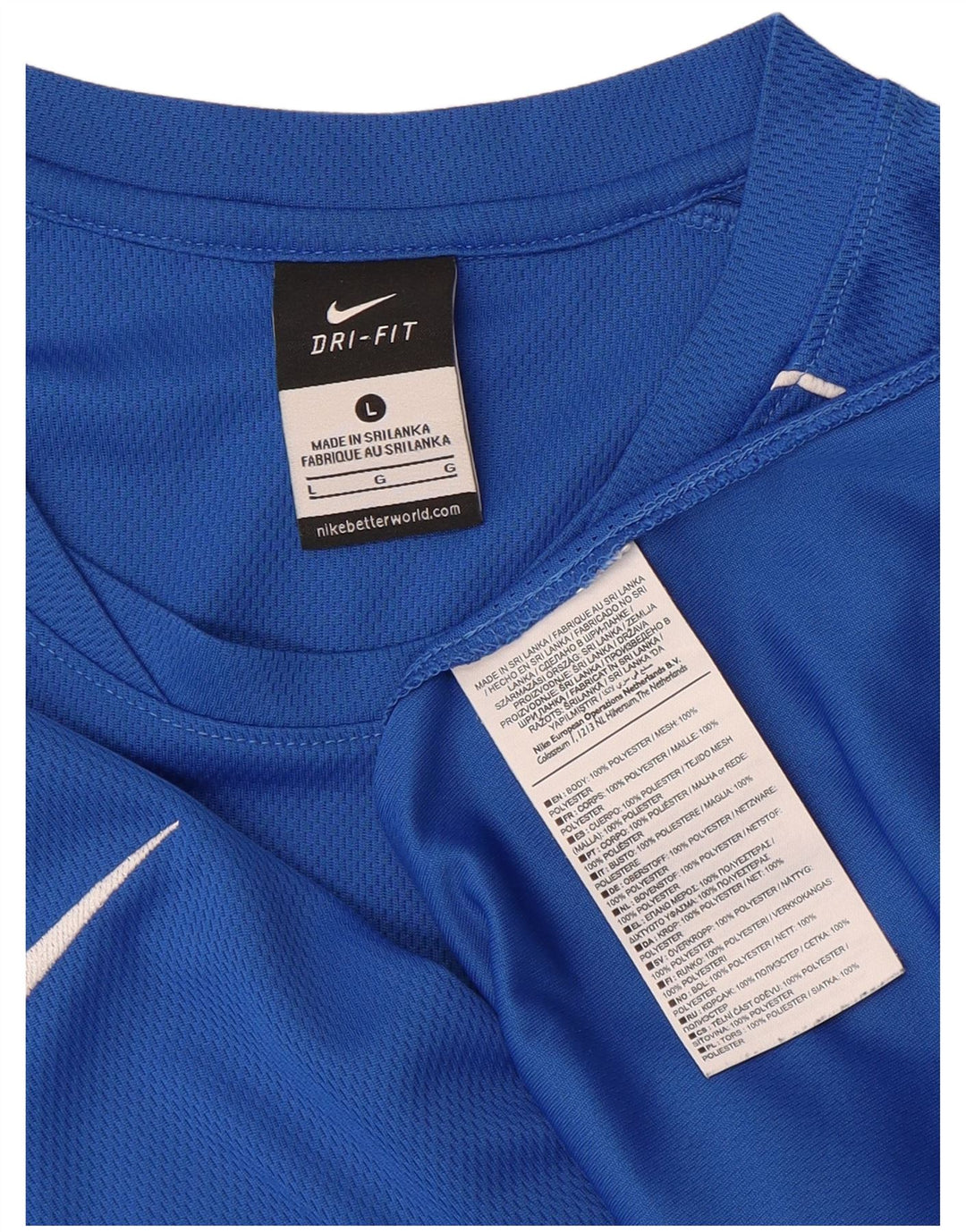 T-shirt Nike Dri Fit da uomo, grande, in poliestere blu