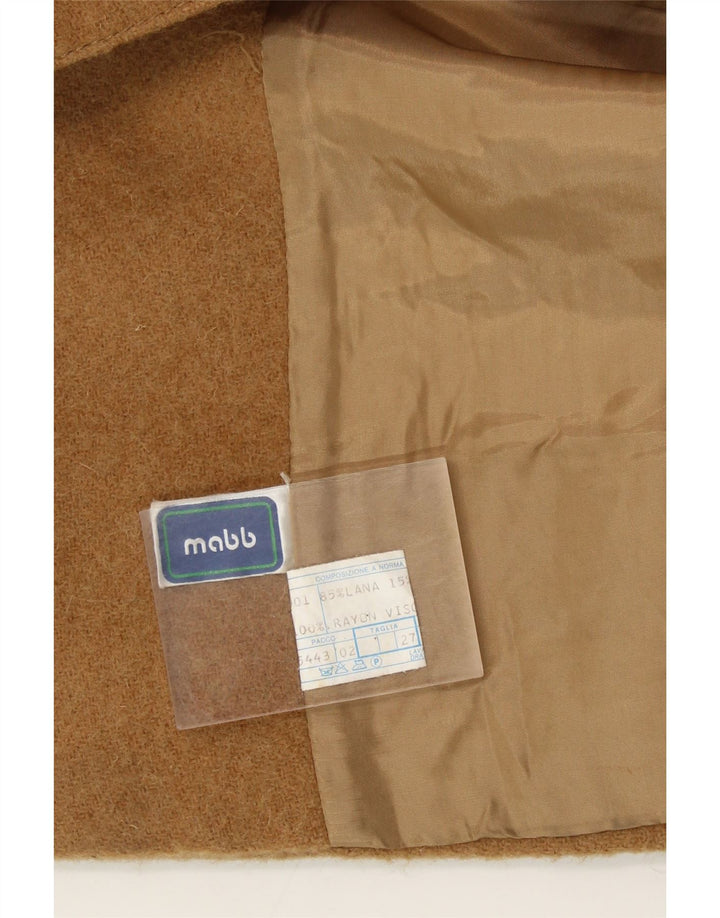 MABB Womens Double Breasted Coat UK 16 Large Brown Wool Vintage mabb and Second-Hand mabb from Messina Hembry 